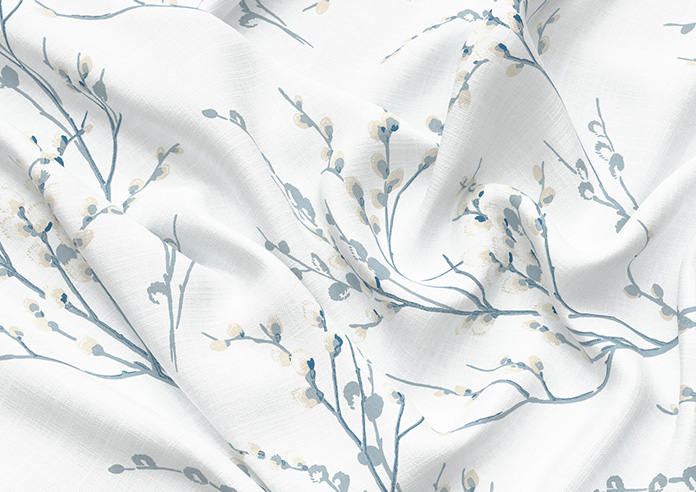 Laura Ashley Pussy Willow, Off White/Seaspray - Twist&Fit Roman Blind - Image 4